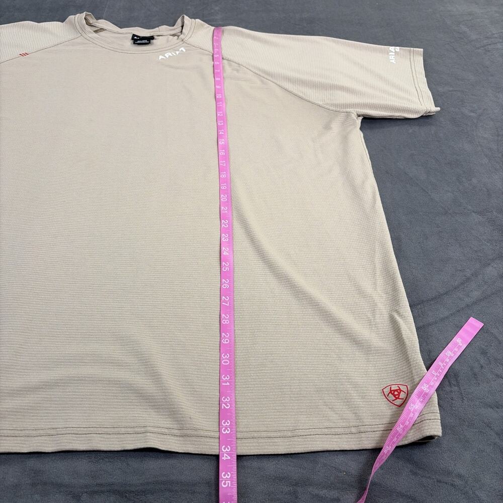 2) Ariat FR Flame Resistant Short Sleeve Baselayer T-Shirt Size 3X Grey & Tan - Picture 7 of 16